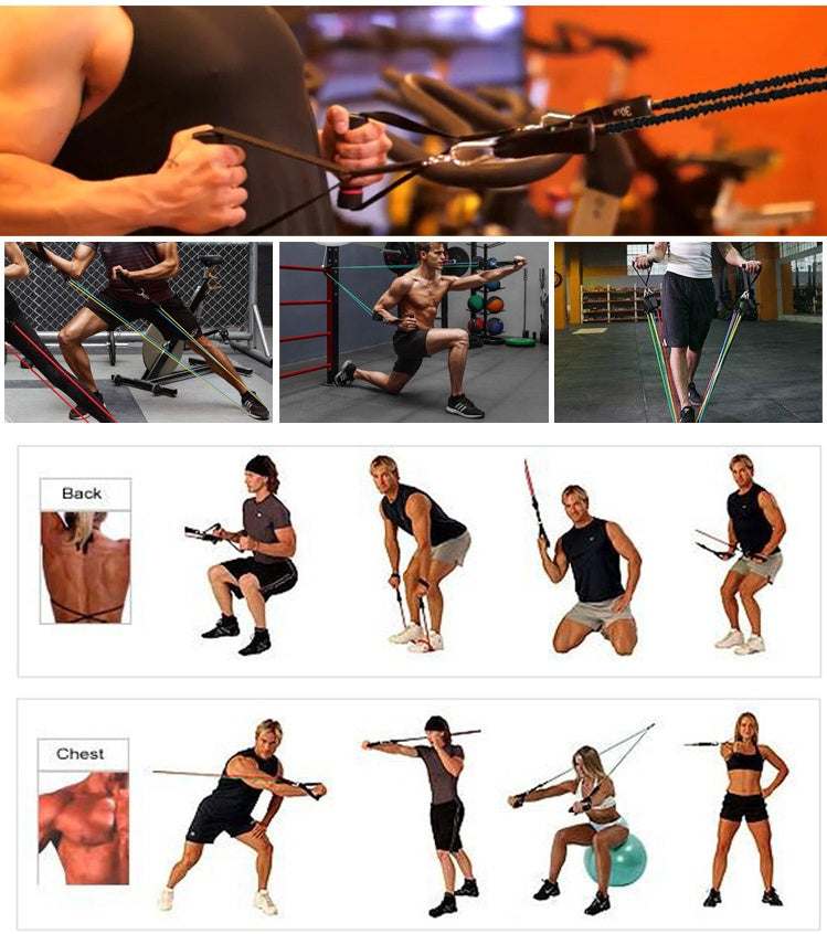 Resistance Band Set with Handles and Ankle Straps